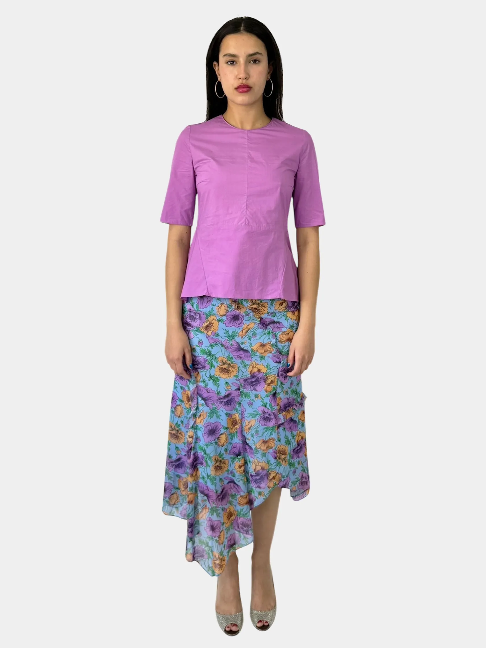 Short Sleeve Peplum Top - Size 40