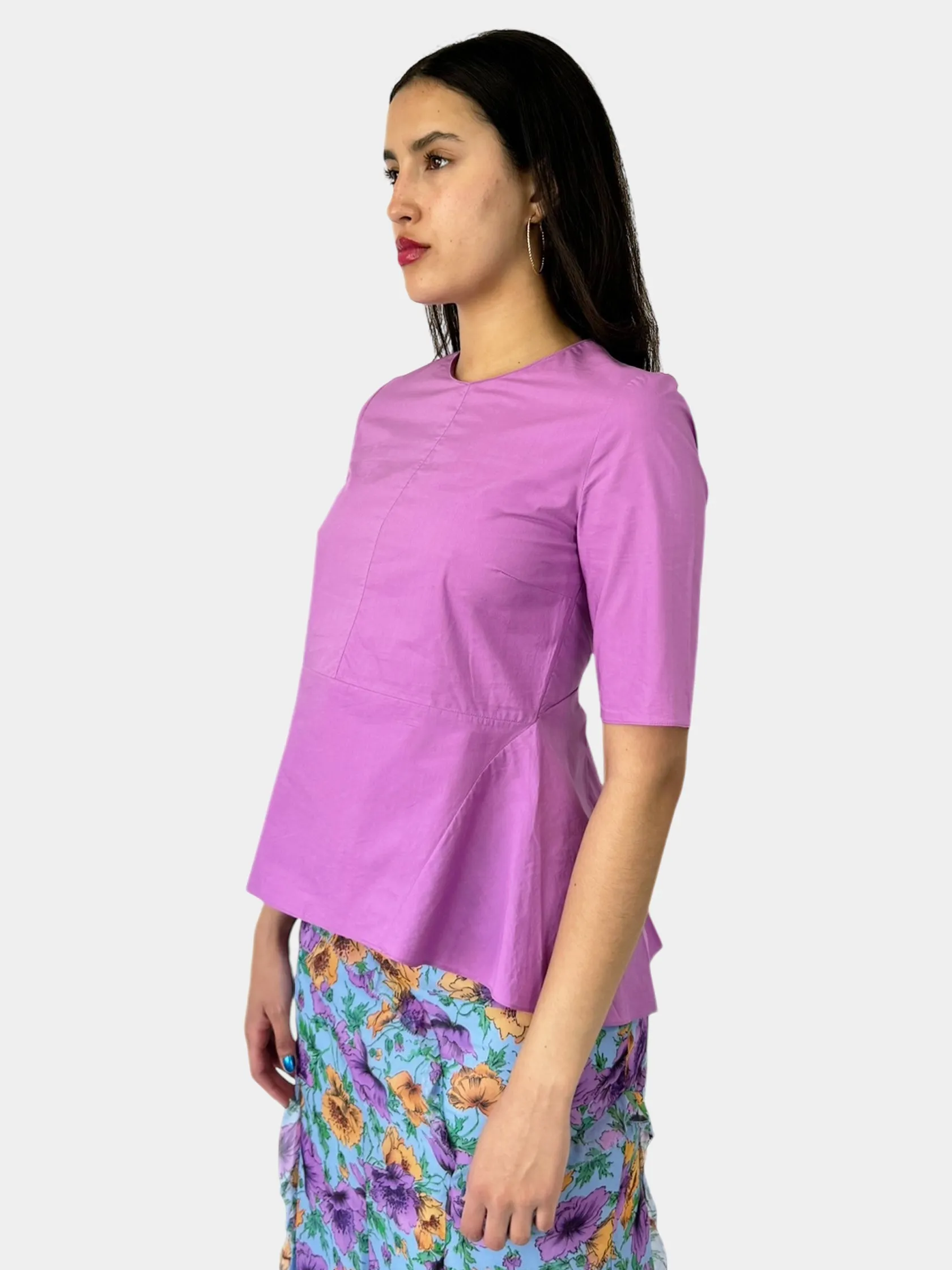 Short Sleeve Peplum Top - Size 40