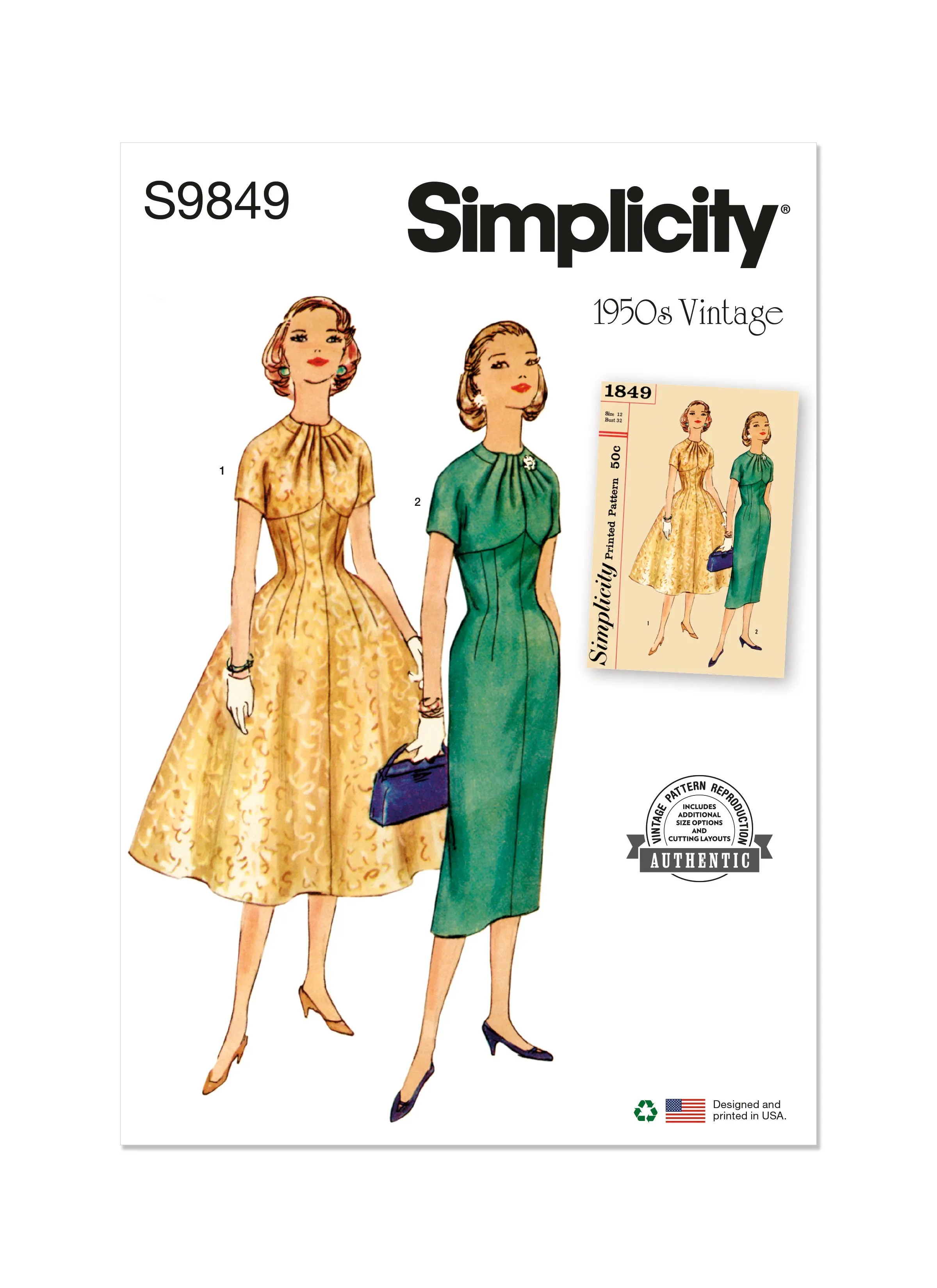 Simplicity Pattern 9849 Misses' Dress