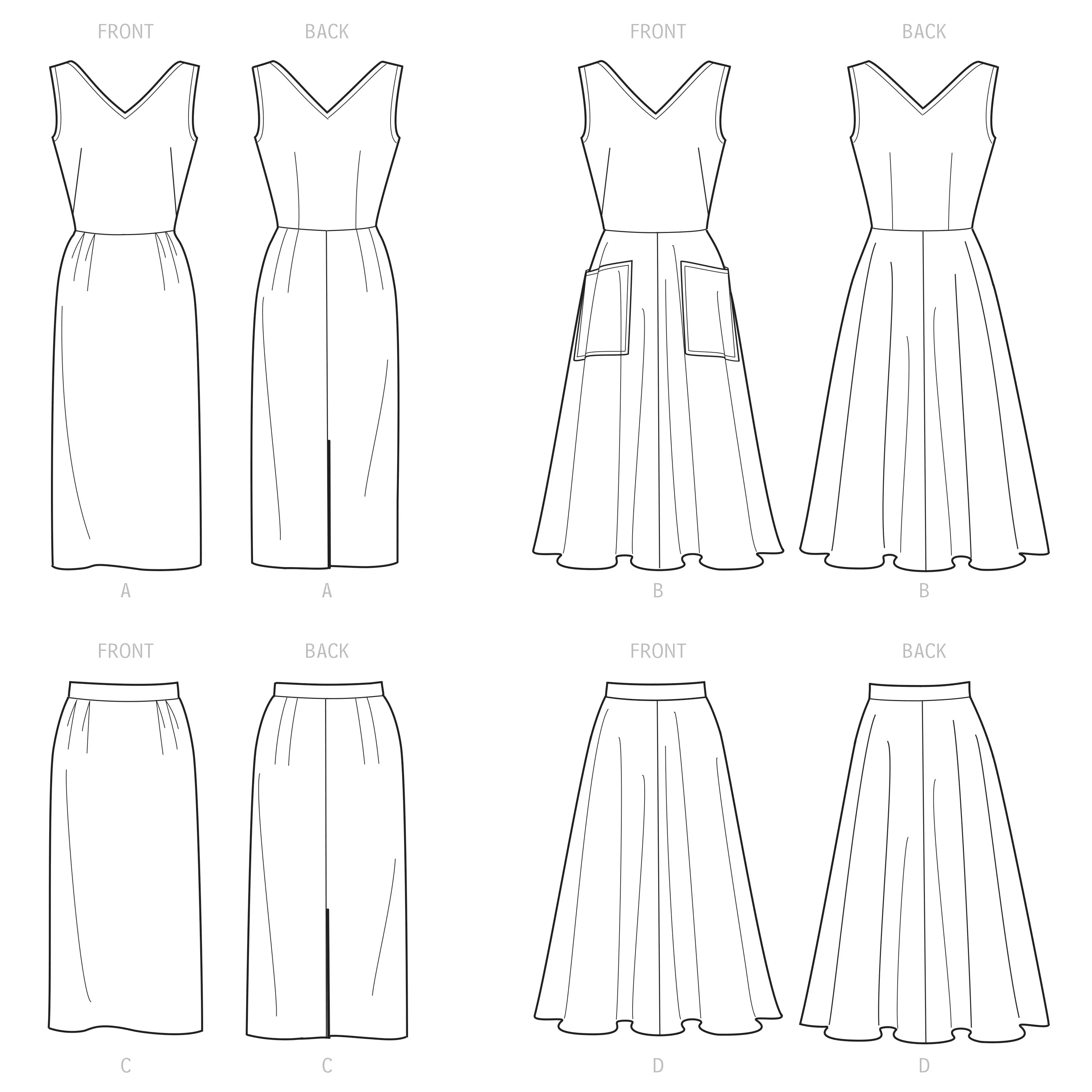 Simplicity Pattern S9449 Misses' Dress, Jumper & Skirts