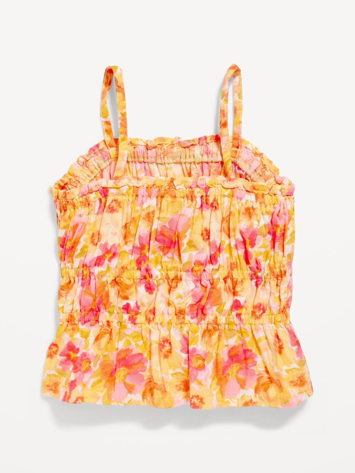 Sleeveless Smocked Peplum Top for Toddler Girls