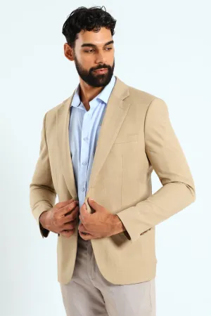 Slim Fit Essential Suit Jacket - Tan