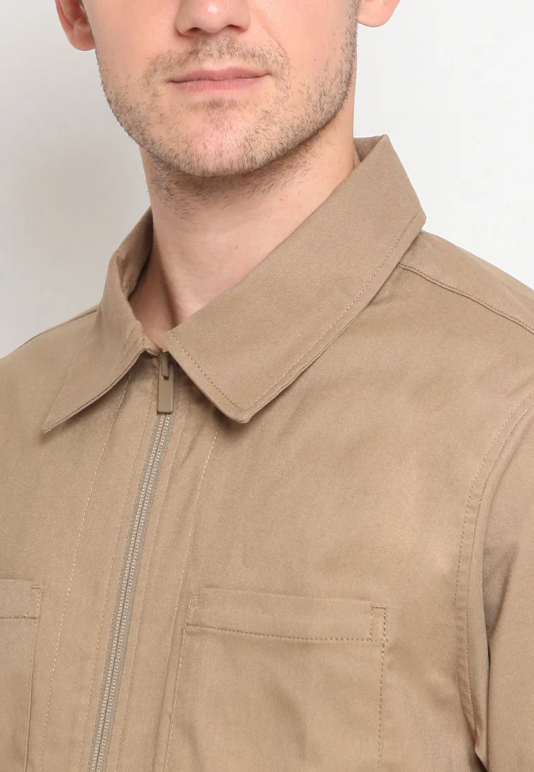 Slim Fit Knit Collar Jacket