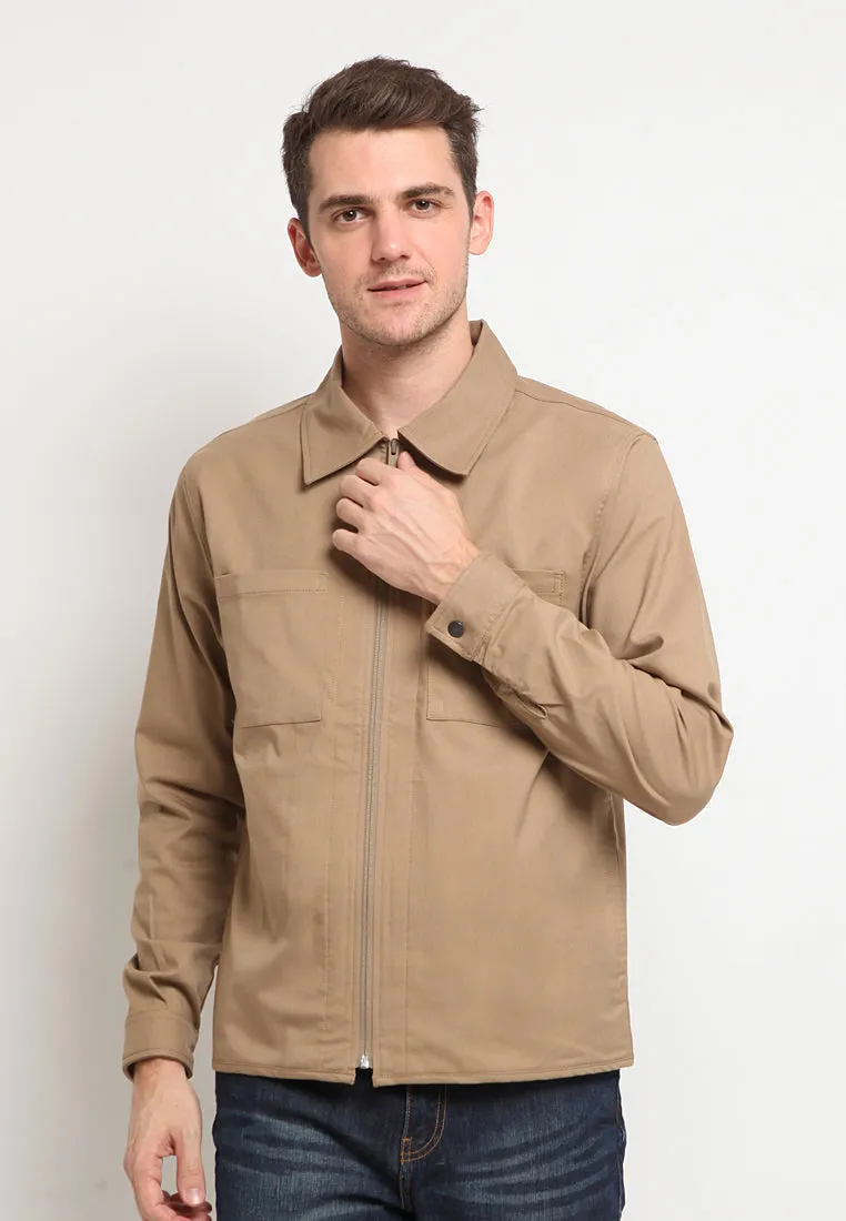 Slim Fit Knit Collar Jacket