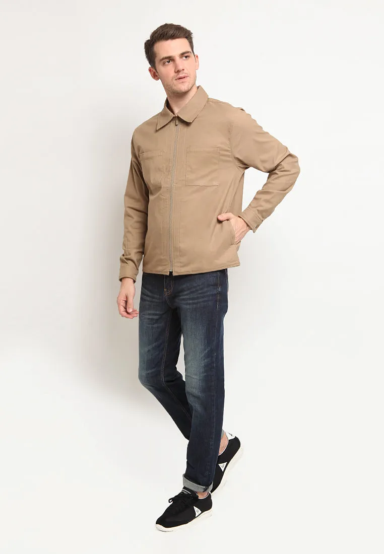 Slim Fit Knit Collar Jacket