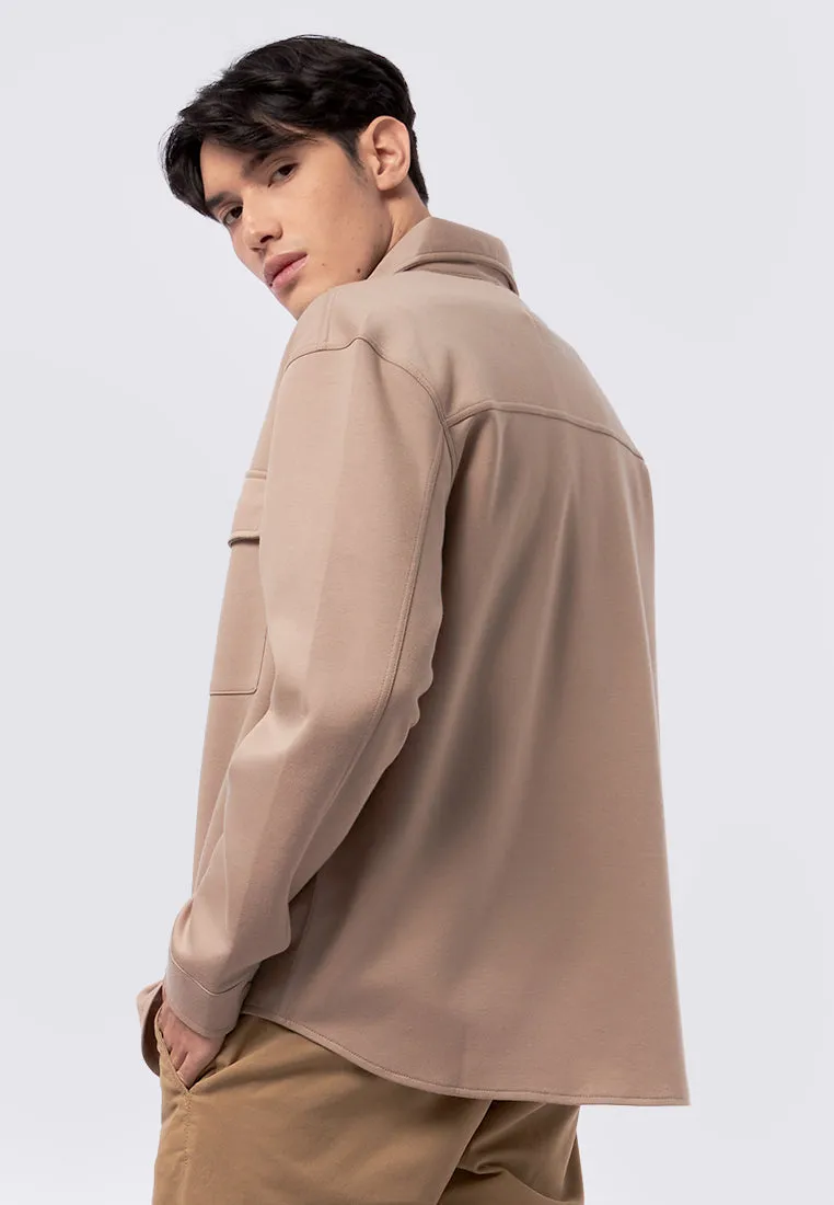 Slim Fit Overshirt Knit Jacket
