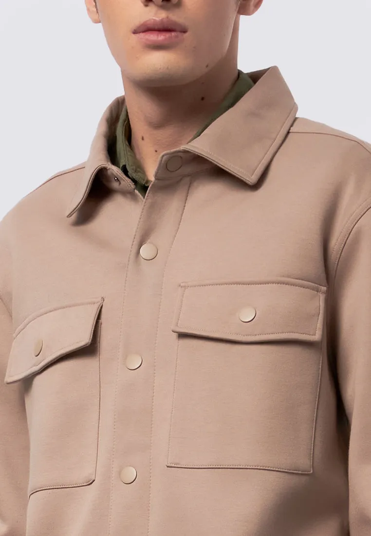 Slim Fit Overshirt Knit Jacket