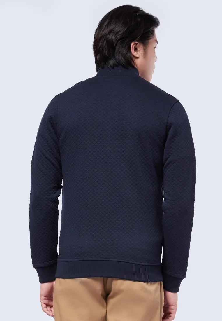 Slim Fit Textured Bomber Jacket
