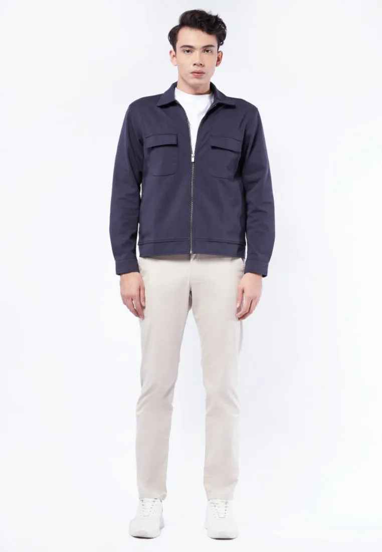 Slim Fit Zip Knit Jacket