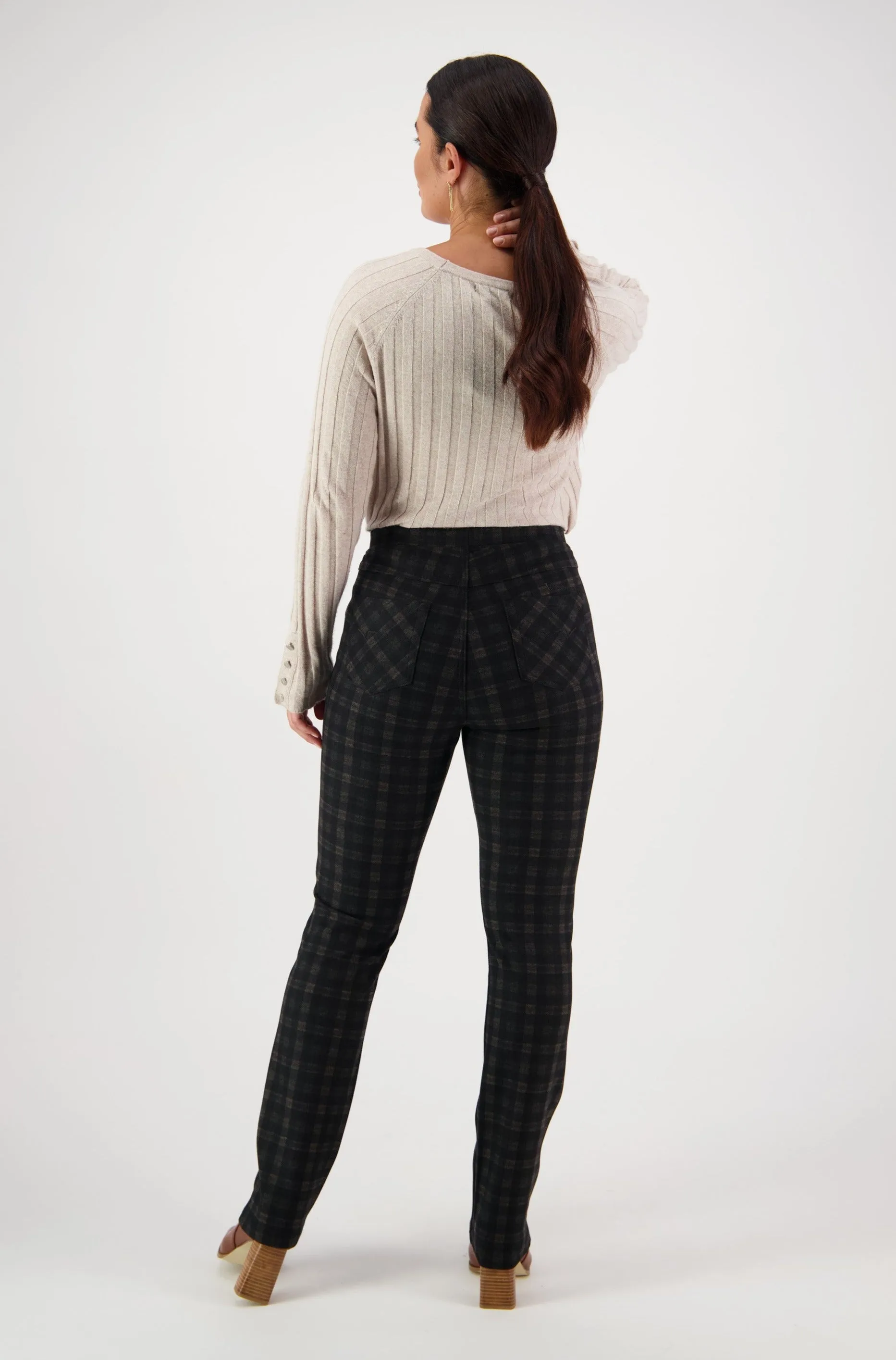 Slim leg Full Length Printed Ponti Pull On - Halifax