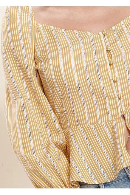Smocked Peplum Blouse