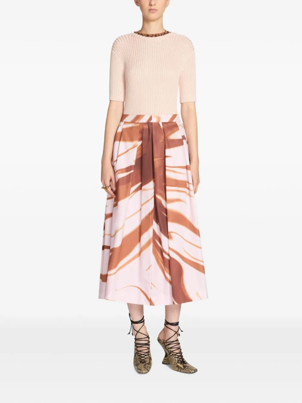 Soni printed midi skirt