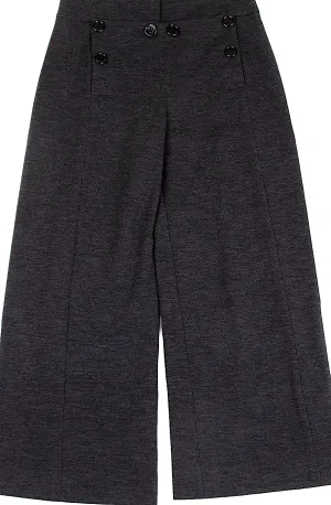 SONIA RYKIEL PARIS. Charcoal Color Wool Sailor Wide Pants