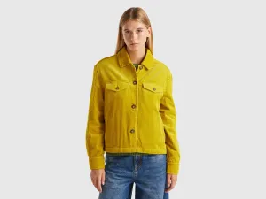 Spread Collar Textured Jacket