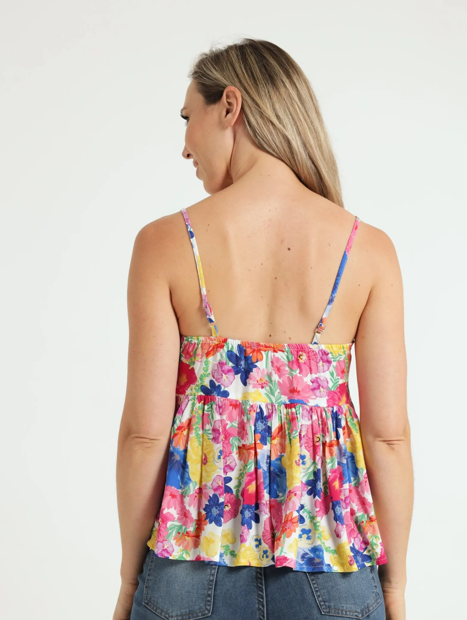 Strappy Peplum Tank Top