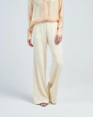 stretch crepe cady flared pants