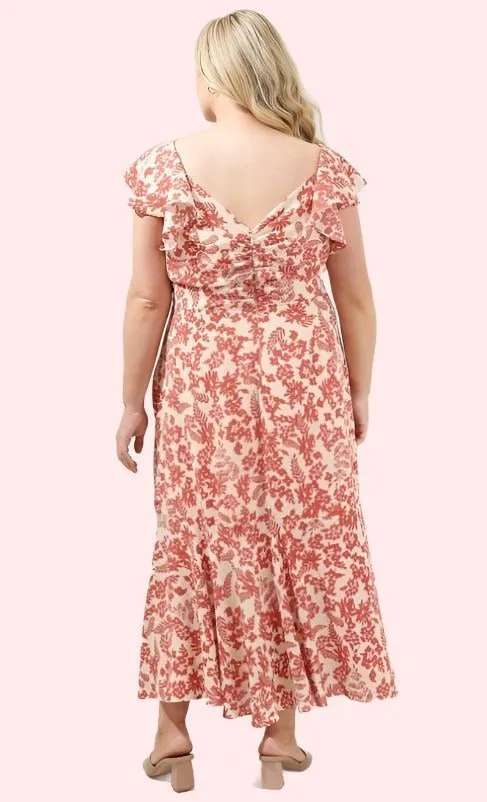 Sugarlips - Nadia Ruched Midi Dress (Final Sale)