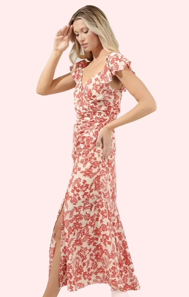 Sugarlips - Nadia Ruched Midi Dress (Final Sale)
