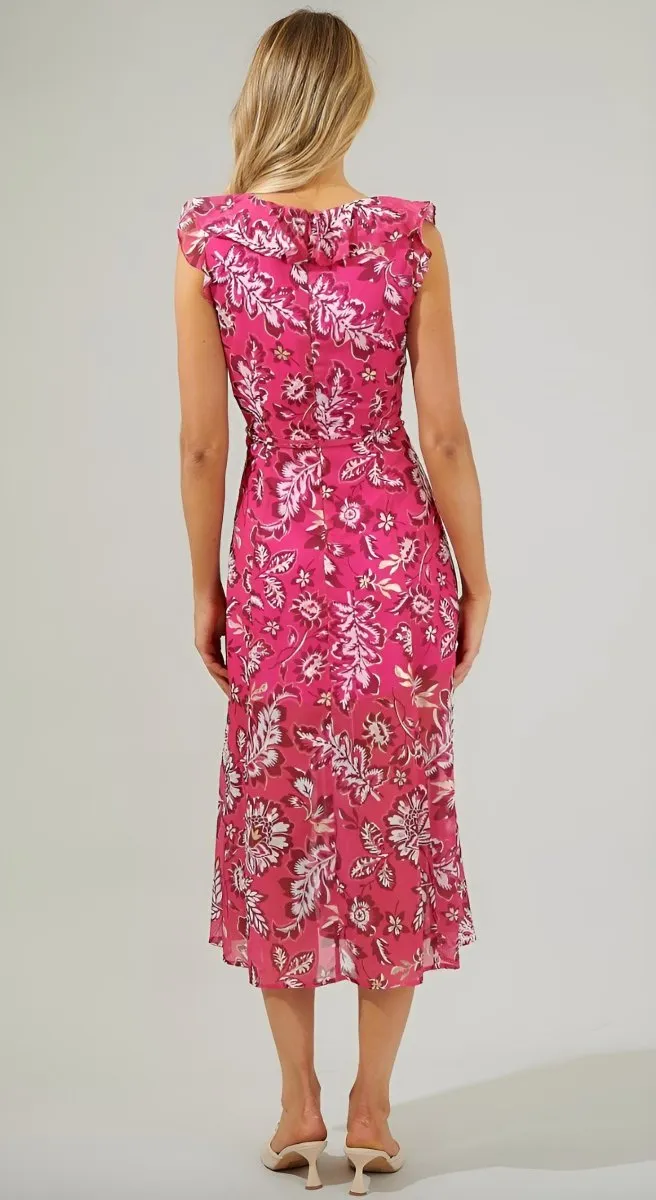 Sugarlips - Patricia Passion Sleeveless Ruffle Midi Dress (Final Sale)