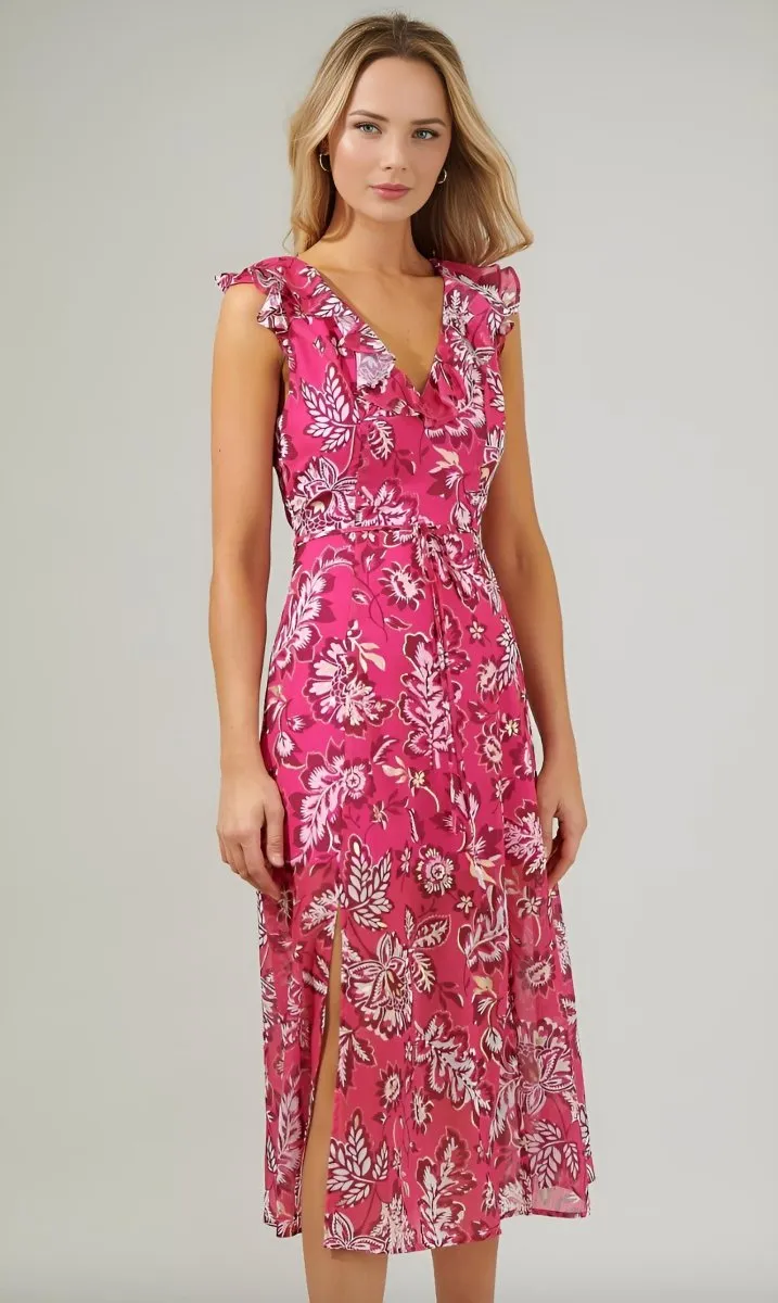 Sugarlips - Patricia Passion Sleeveless Ruffle Midi Dress (Final Sale)