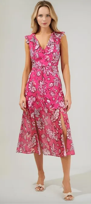 Sugarlips - Patricia Passion Sleeveless Ruffle Midi Dress (Final Sale)