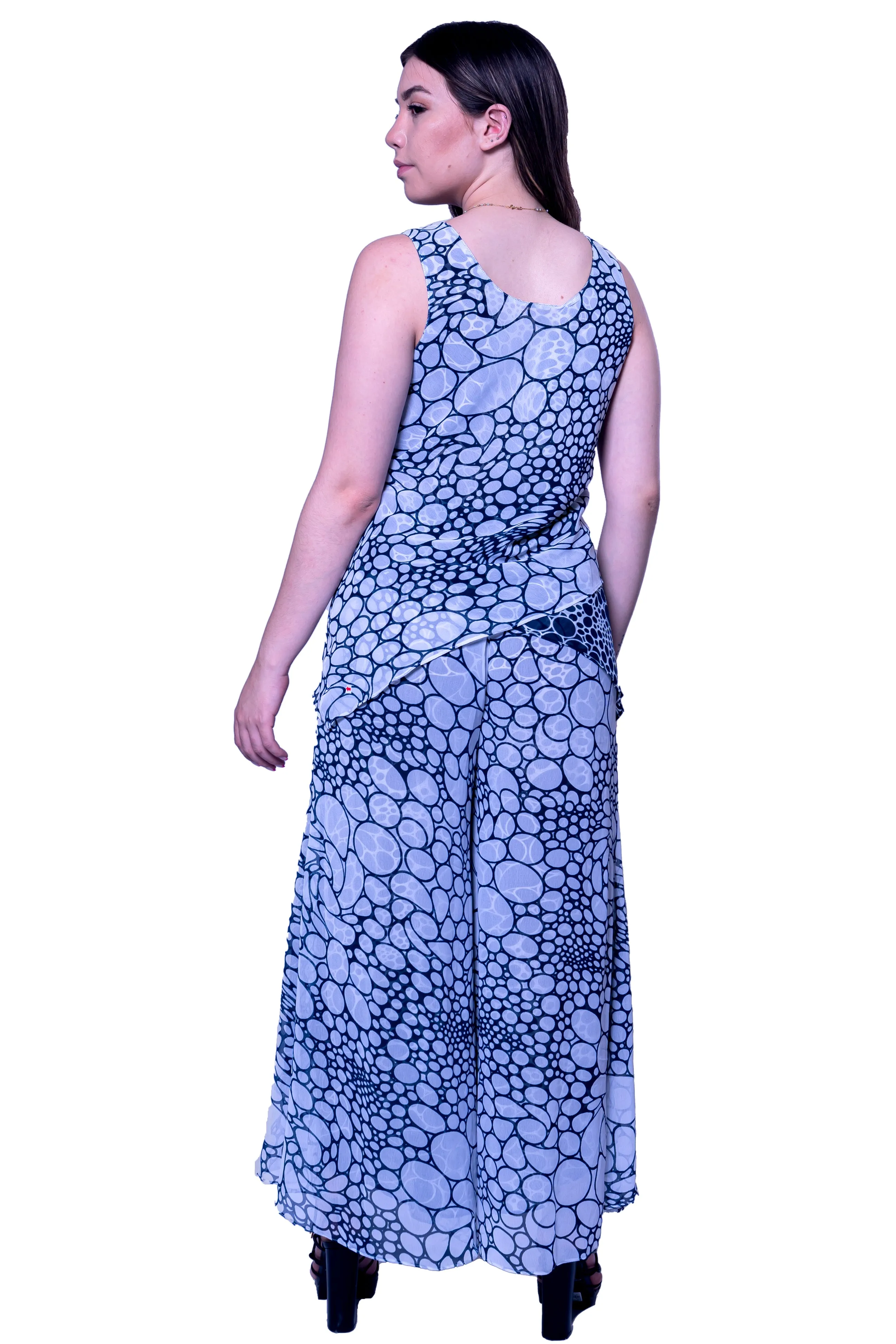 T1289 Bubble Print Reversible Top