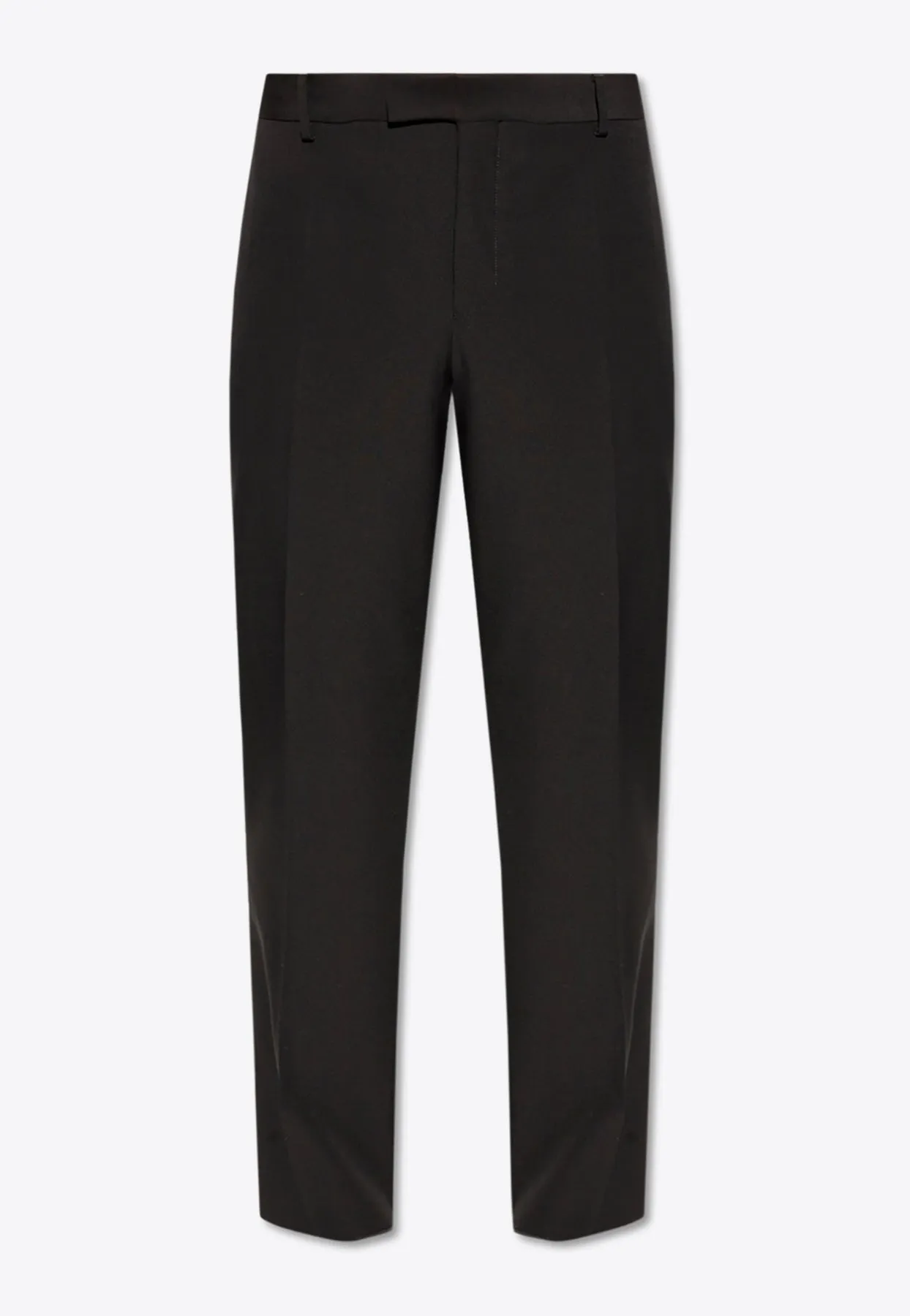 Tailored Straight-Leg Wool Pants