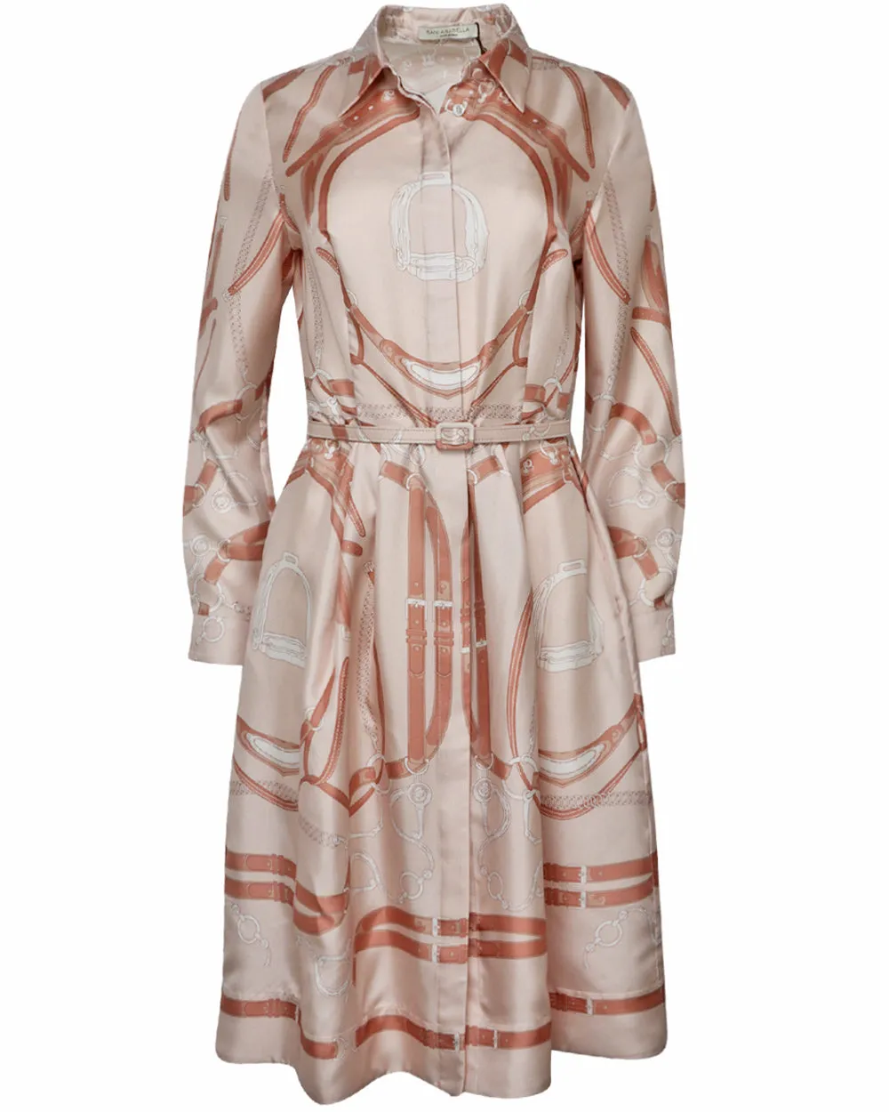 Taupe Lexington Belted Shirtdress