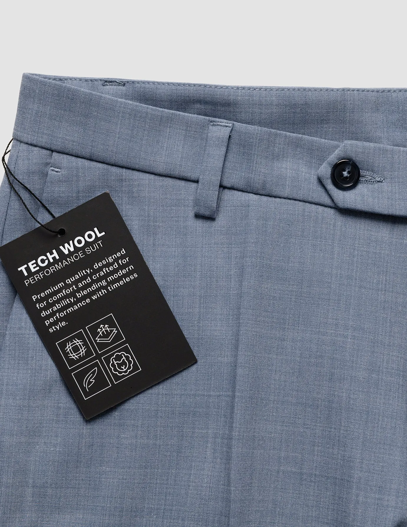 Tech Wool Suit Pants Regular Light Blue