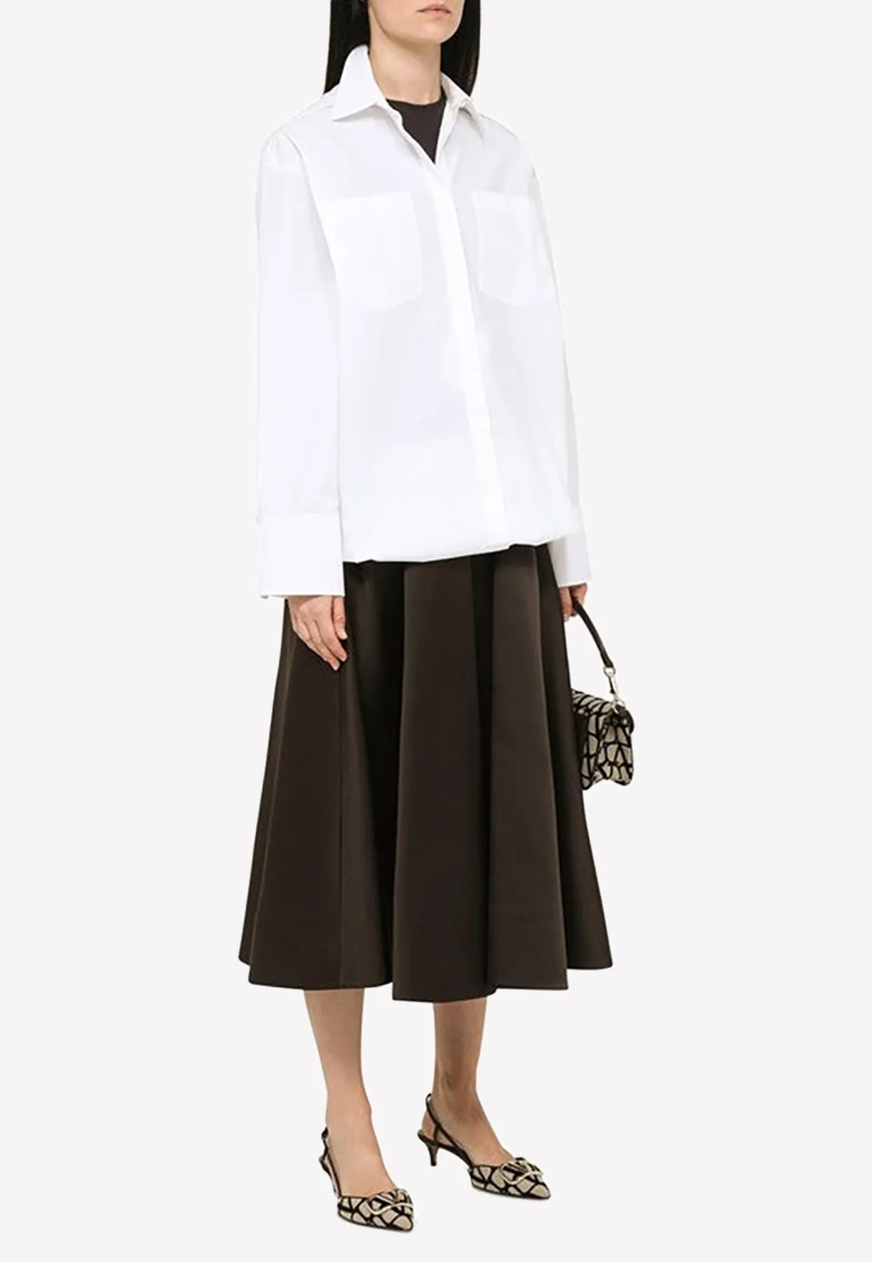 Techno Duchesse Midi Skirt