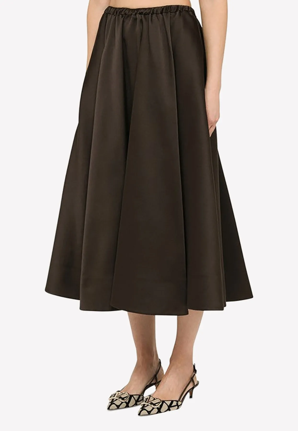 Techno Duchesse Midi Skirt
