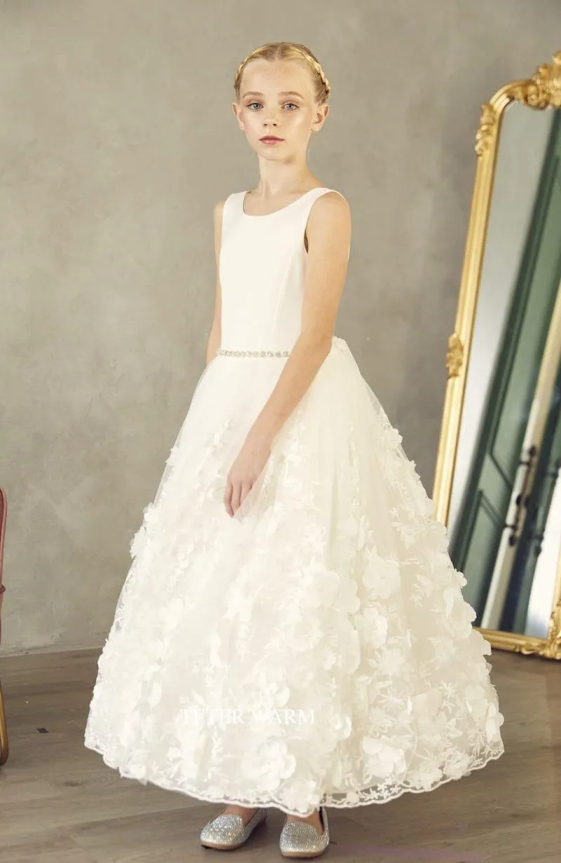 Teter Warm Girls Communion Off White Dress DS23