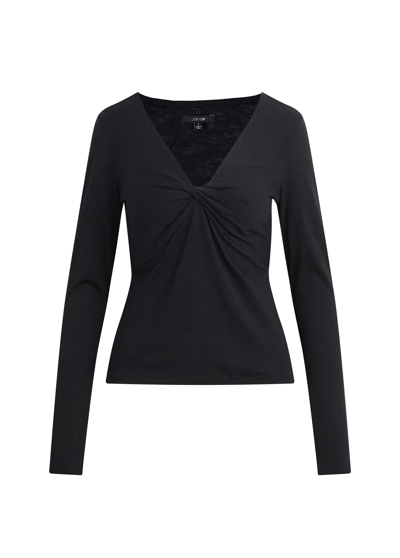 THE AVA STRIPE TWIST V NECK TOP