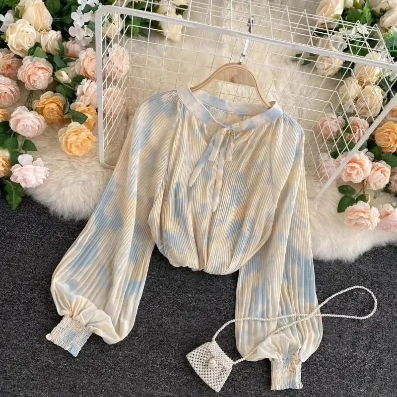Tie Dye Chiffon Blouses