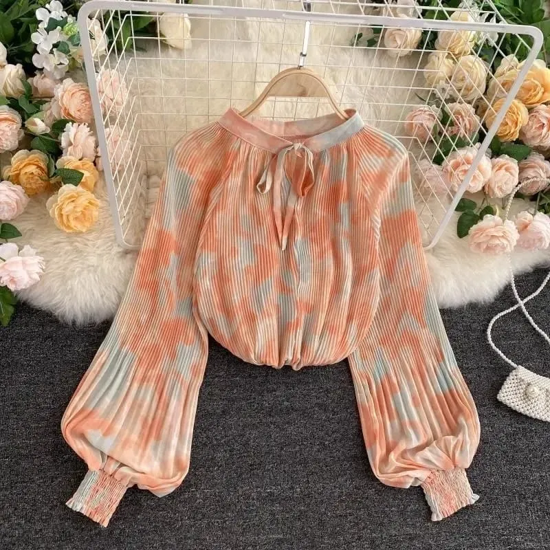 Tie Dye Chiffon Blouses
