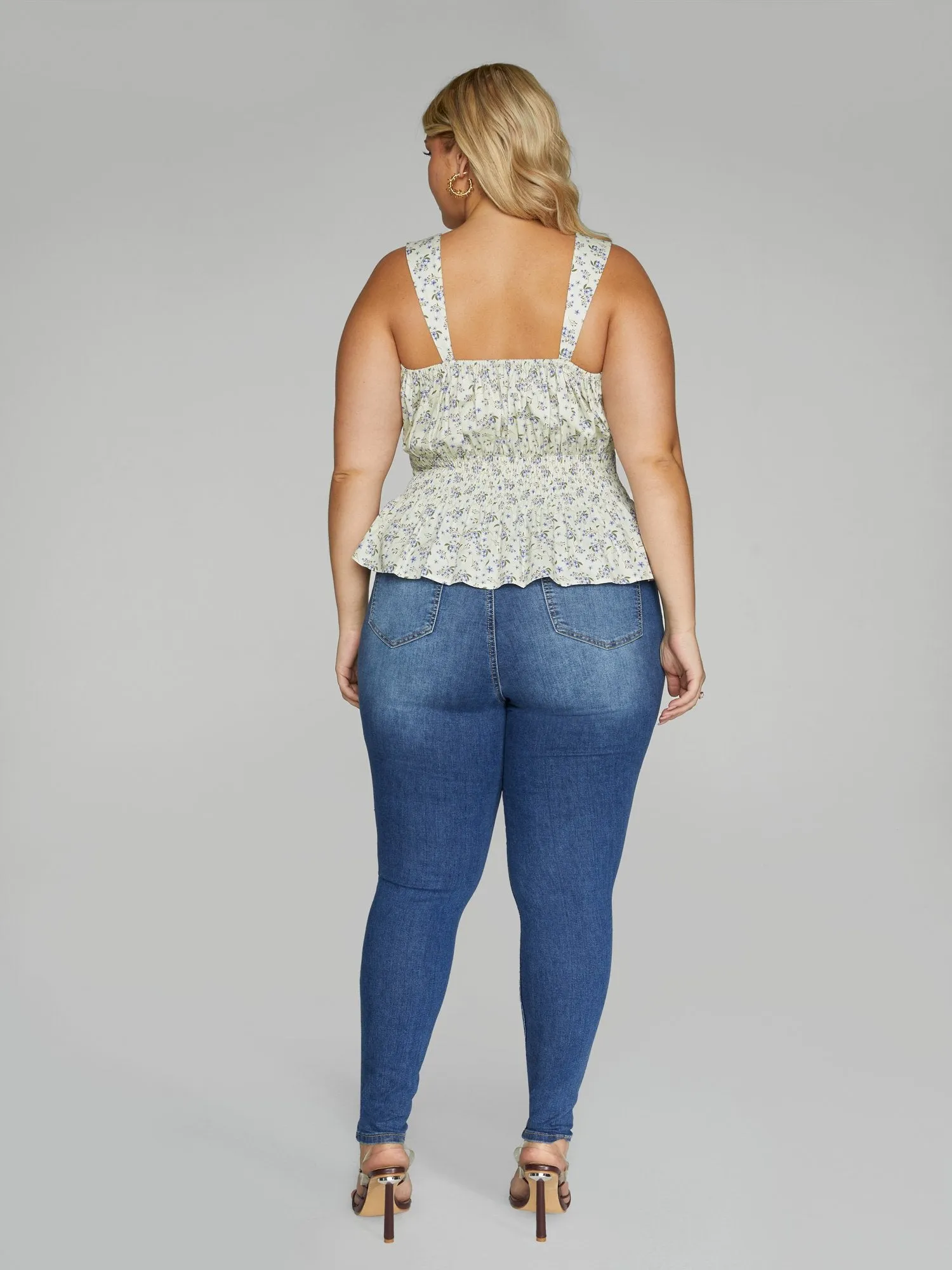 Tierra Floral Print Peplum Top