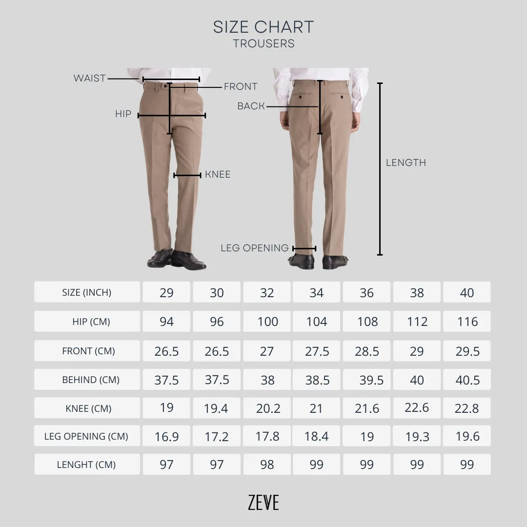Trousers With Belt Loop -  Navy Blue Plain (Slim Straight)
