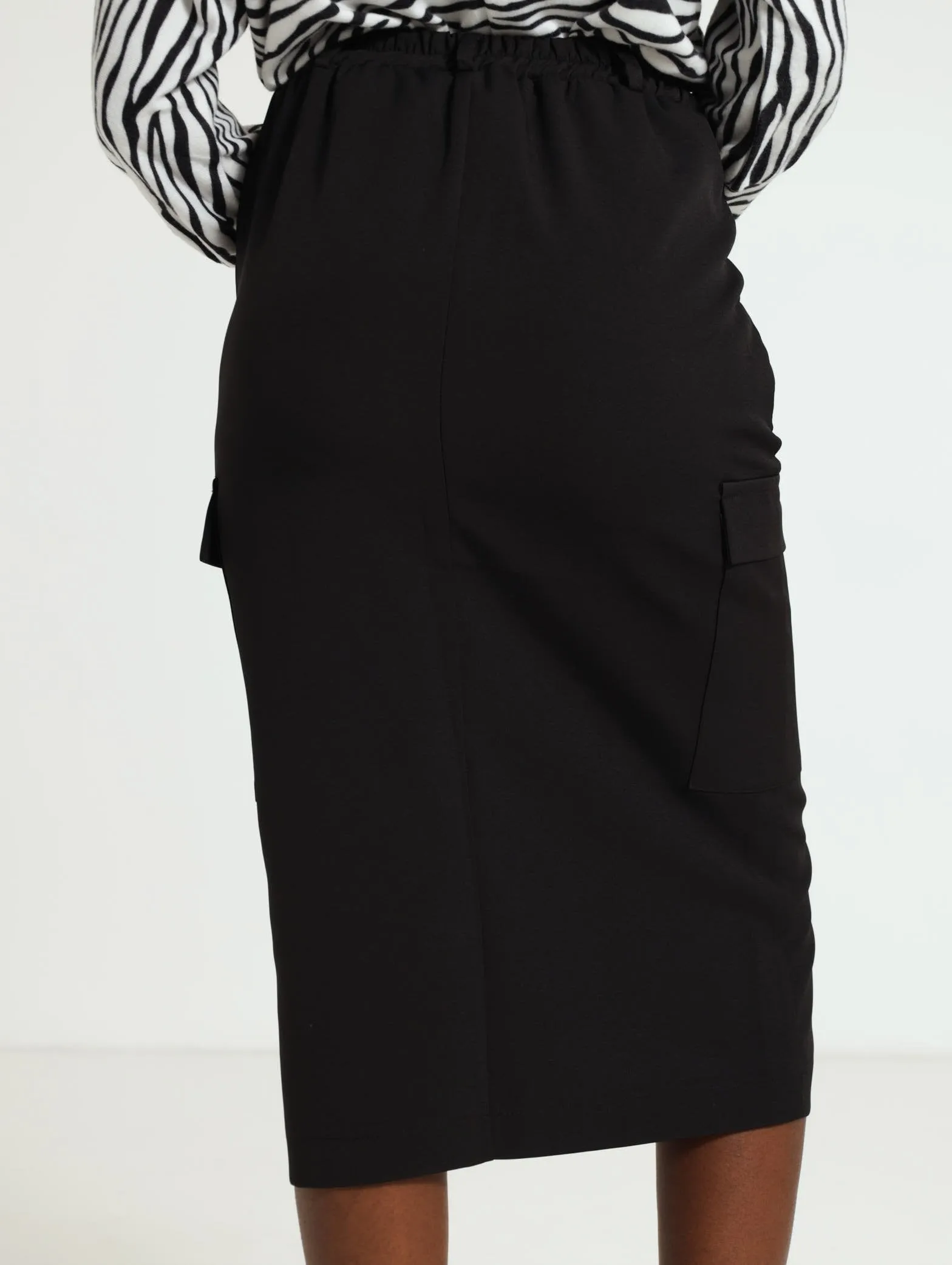 Utility Midi Skirt - Black