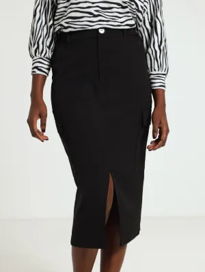 Utility Midi Skirt - Black