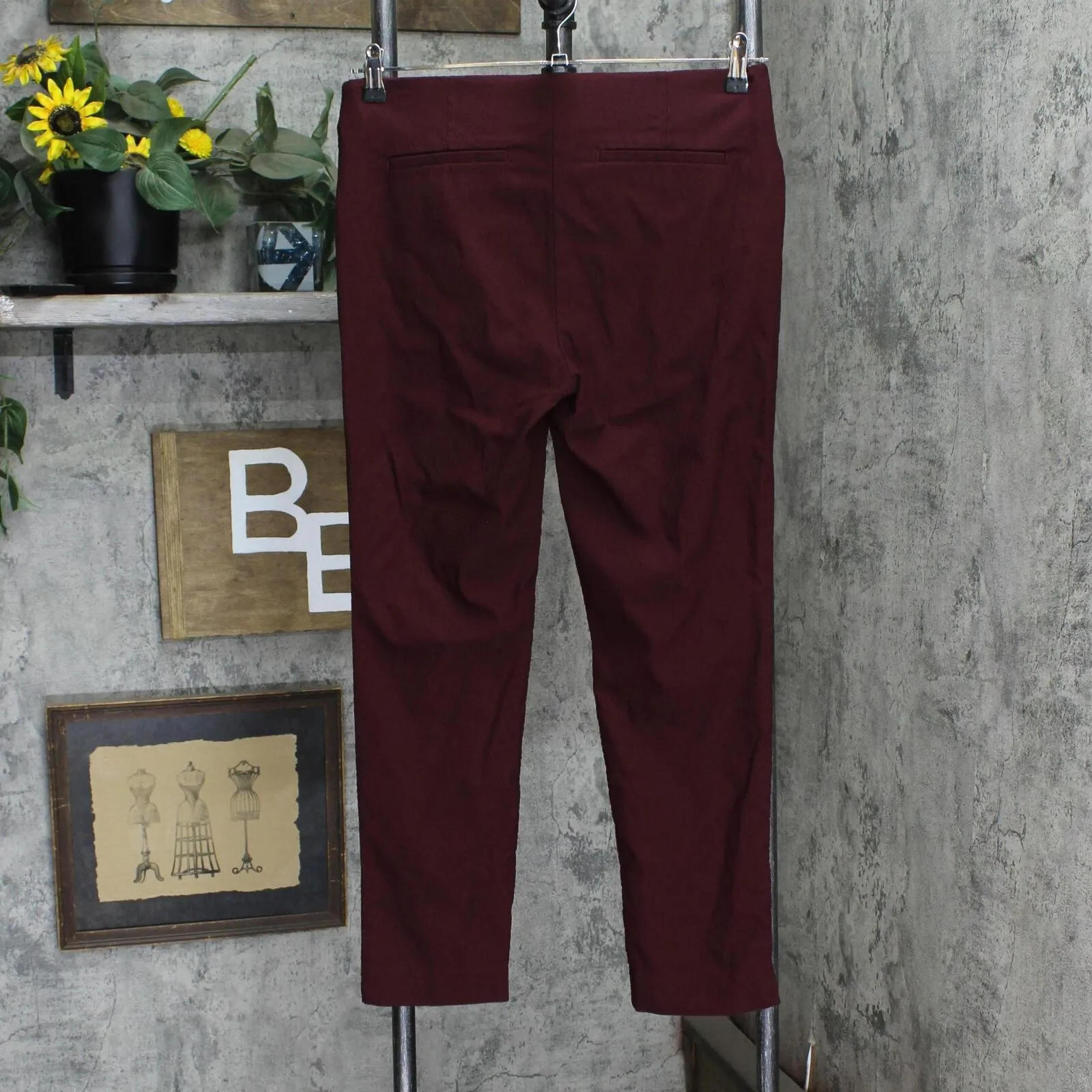 Van Heusen Womens Elastic Waist Stretch Dress Pants 1666ba4e9b5a4a Purple 6