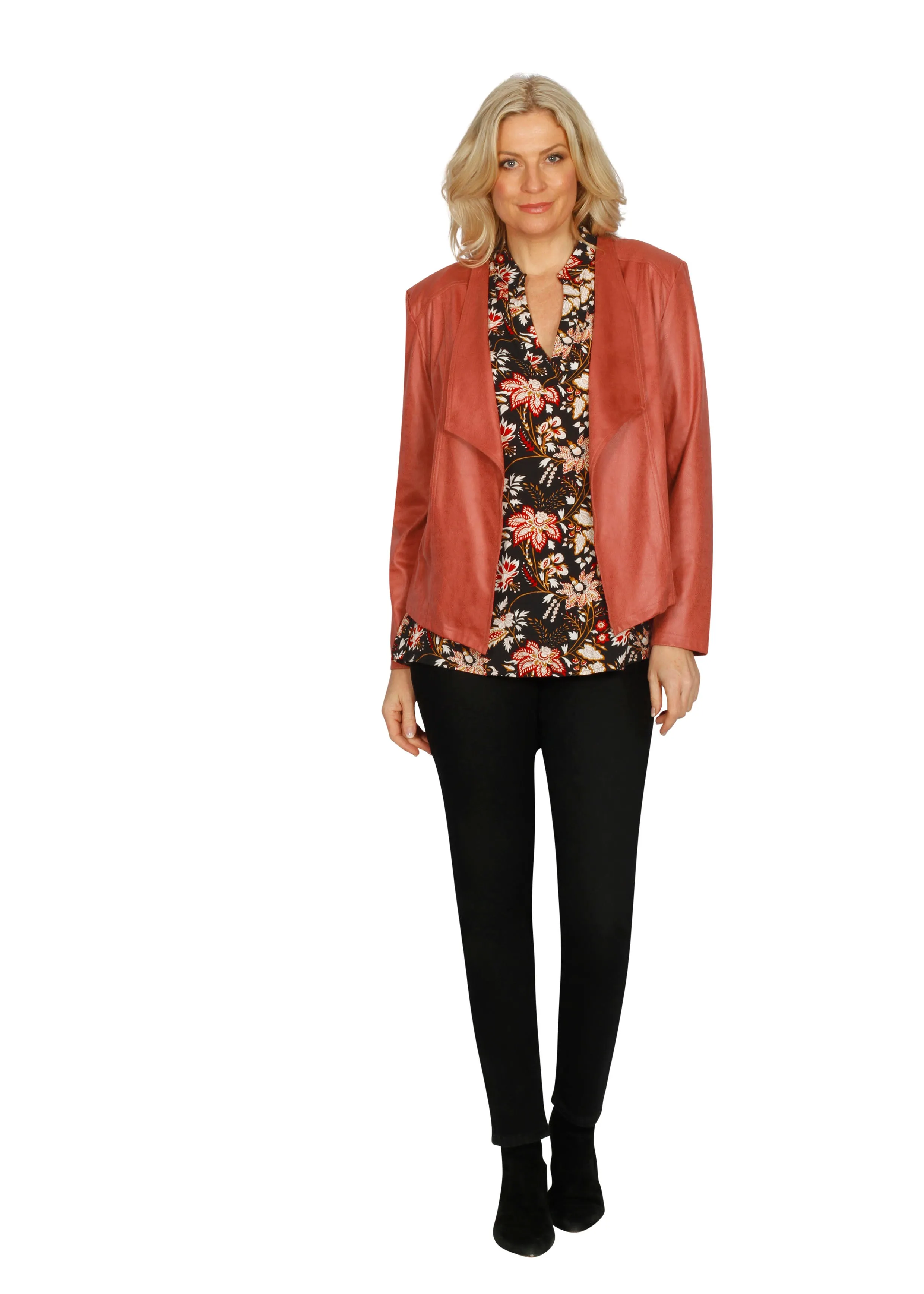 Vegan Leather Look Jacket