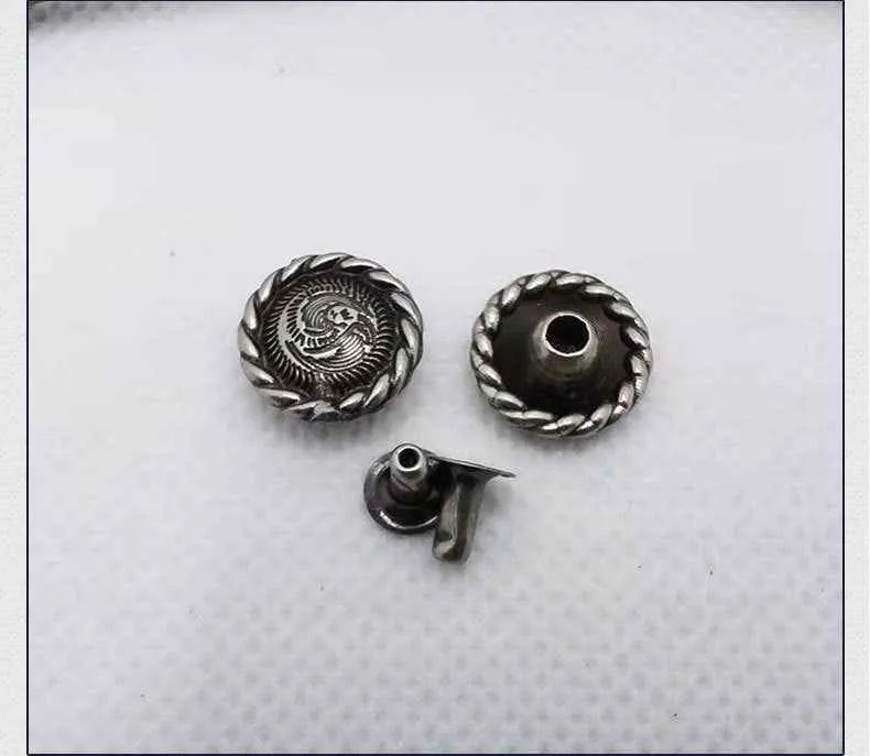 Vintage Punk Floral Scroll Bow Rivets Ornate Metal Studs 30 Pack