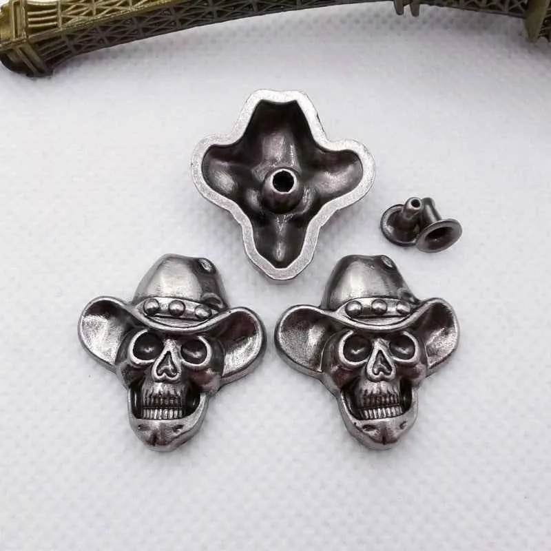 Vintage Punk Skull Rivets - Gothic Motorcycle Clothing Studs 20pcs