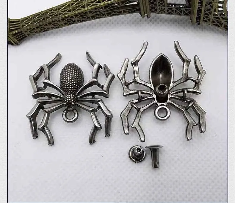 Vintage Silver Punk Spider Claw Rivets Stud Button 18 Pack(3 Styles)