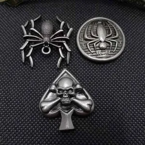 Vintage Silver Punk Spider Claw Rivets Stud Button 18 Pack(3 Styles)