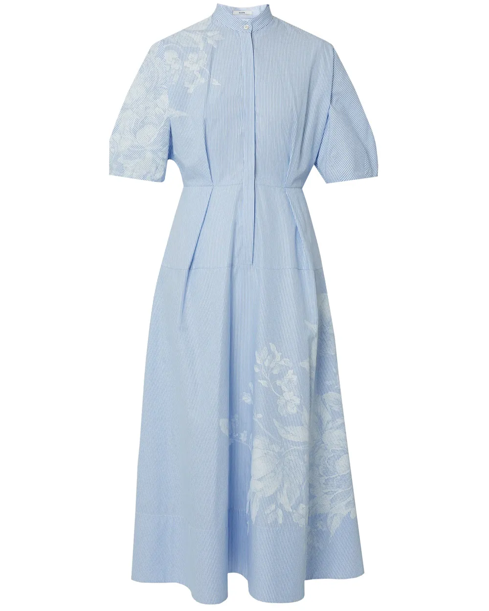 Violetta Etch Blue Short Sleeve Midi Shirtdress