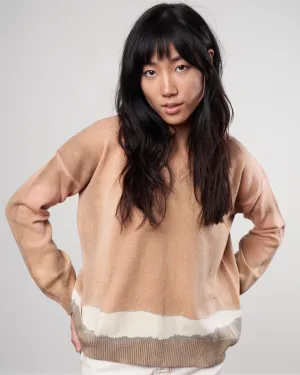 vneck pullover - camel hedge