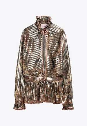 Voyage Imaginaire Print Pekin Blouse