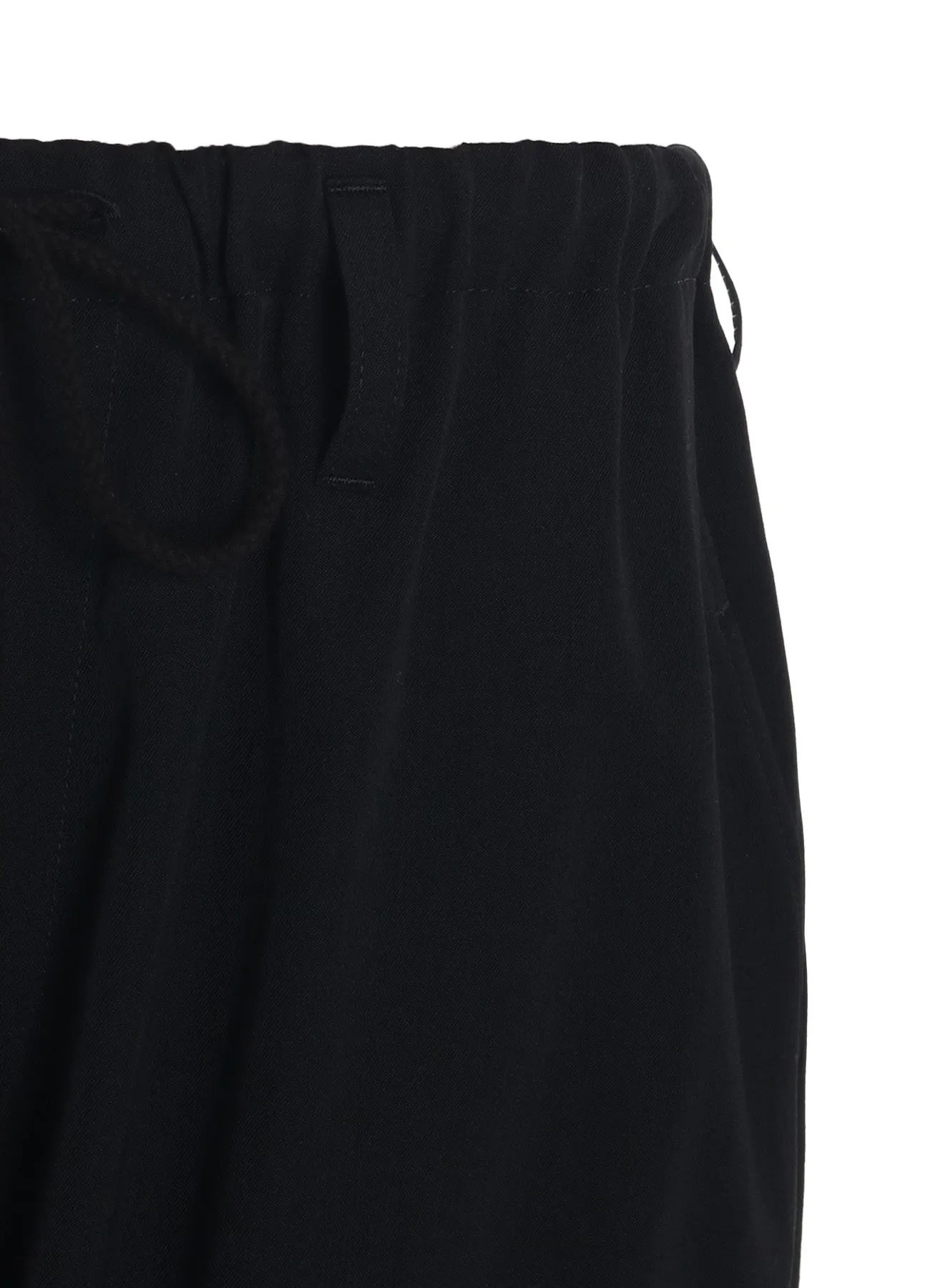 WASHER WOOL GABARDINE KNEE TUCK MILITARY PANTS