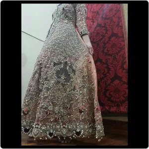 Wedding bridal maxi in pink color with Model # B 393